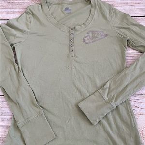 Nike long sleeve light green top